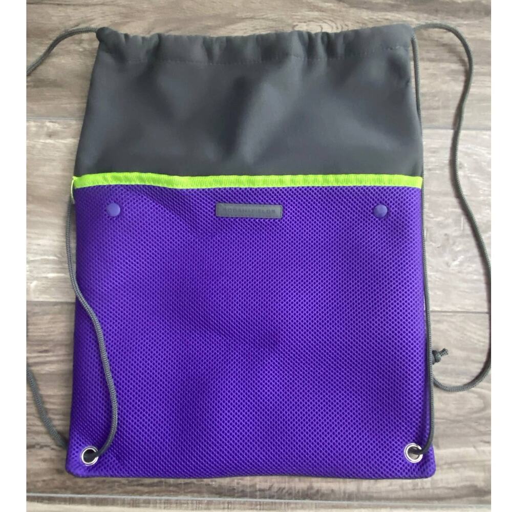 Rodan + Fields Cinch Sac Drawstring Bag Purple Gray